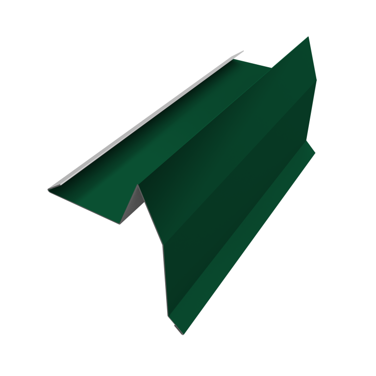 Планка торцевая для шифера 0,45 PE с пленкой RAL 6005 зеленый мох (2м)