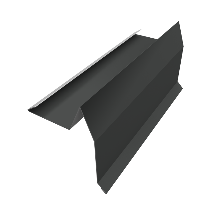 Планка торцевая для шифера 0,45 PE с пленкой RAL 7016 антрацитово-серый (3м)