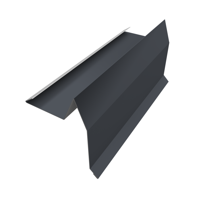 Планка торцевая для шифера 0,45 PE с пленкой RAL 7024 мокрый асфальт (3м)