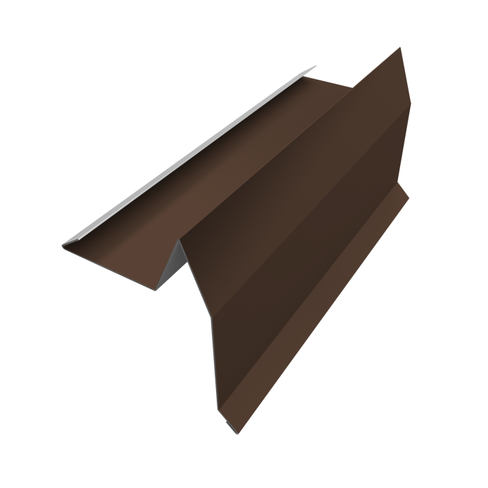 Планка торцевая для шифера 0,45 PE с пленкой RAL 8017 шоколад (2м)