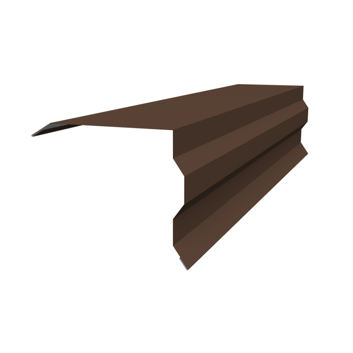 Планка торцевая фигурная 100х85 0,45 Drap TR RAL 8017 шоколад (3м)