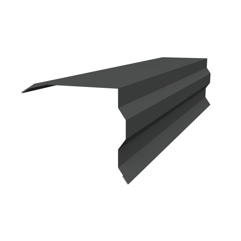 Планка торцевая фигурная 100х85 0,45 Drap TX RAL 7016 антрацитово-серый (2м)