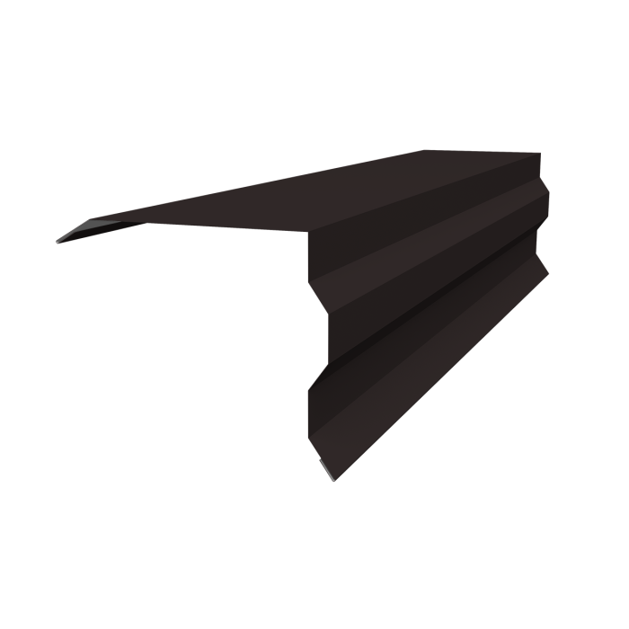 Планка торцевая фигурная 100х85 0,5 Drap RAL 9005 черный (2м)