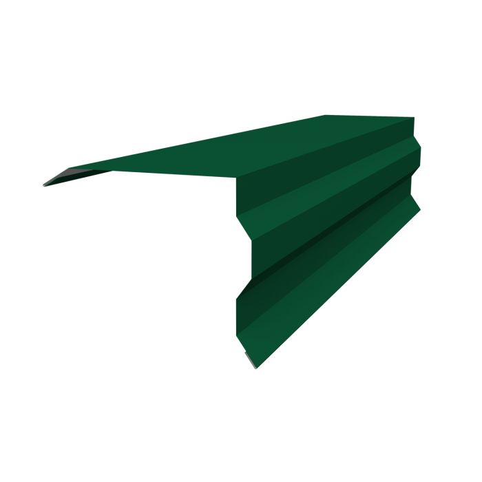 Планка торцевая фигурная 100х85 0,7 PE с пленкой RAL 6005 зеленый мох (2м)