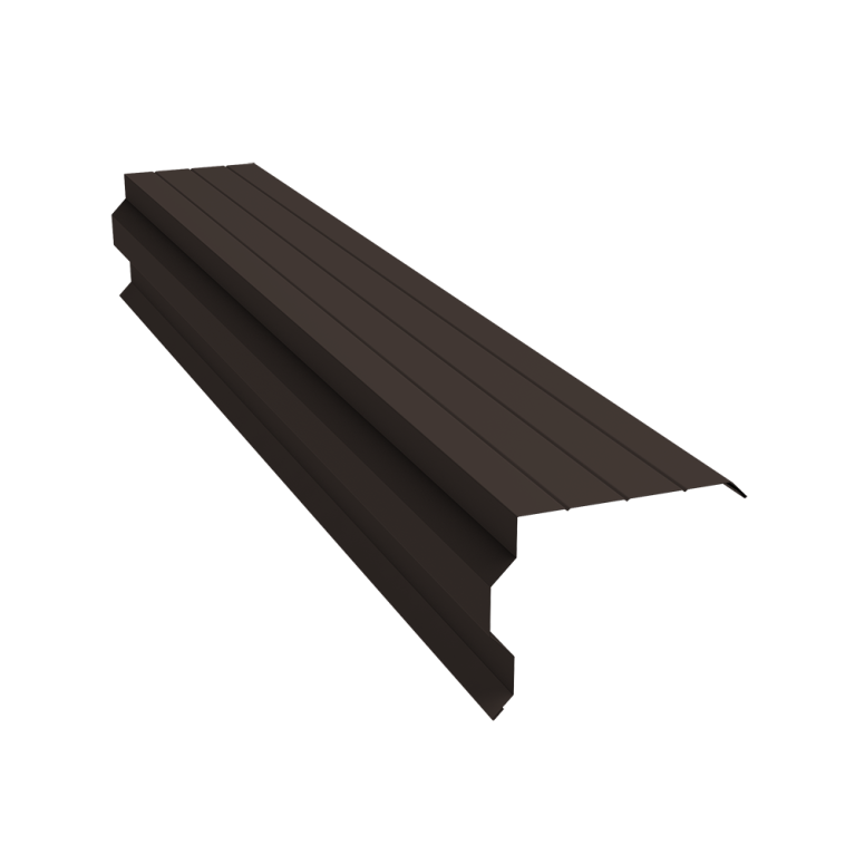 Планка торцевая фигурная 90х110 0,45 PE-Double с пленкой RR 32 темно-коричневый (2м)