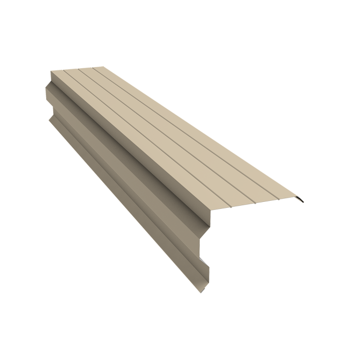 Планка торцевая фигурная 90х110 0,45 PE с пленкой RAL 1015 светлая слоновая кость (3м)