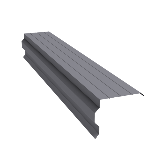 Планка торцевая фигурная 90х110 0,45 PE с пленкой RAL 7004 сигнальный серый (3м)