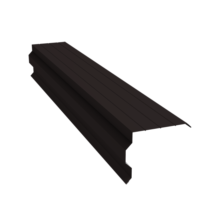 Планка торцевая фигурная 90х110 0,5 Satin Matt RAL 9005 черный (3м)