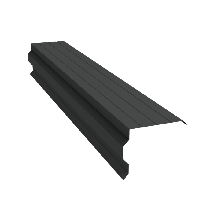 Планка торцевая фигурная 90х110 0,5 Satin Matt TX RAL 7016 антрацитово-серый (3м)