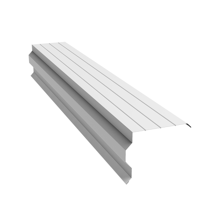 Планка торцевая фигурная 90х110 0,5 Satin с пленкой RAL 9003 сигнальный белый (3м)