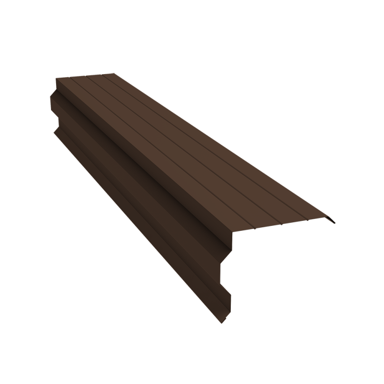 Планка торцевая фигурная 90х110 0,5 Velur X RAL 8017 шоколад (2м)