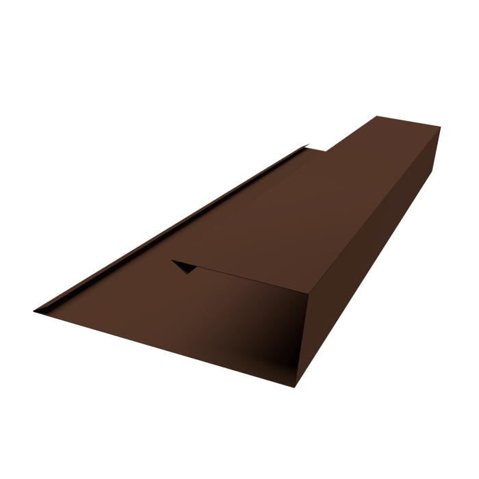 Планка торцевая страховочная 0,4 PE-Double с пленкой RAL 8017 шоколад (2м)