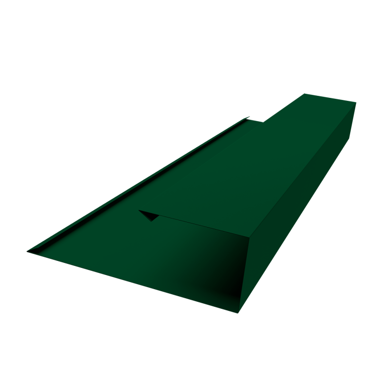 Планка торцевая страховочная 0,45 PE-Double с пленкой RAL 6005 зеленый мох (2м)