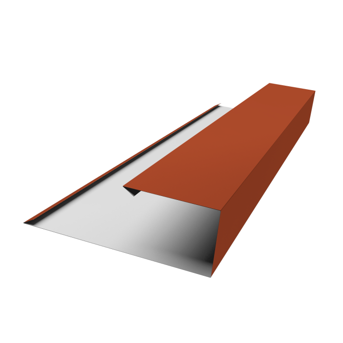 Планка торцевая страховочная Grand Line 0,5 PurLite Matt RAL 8004 терракота (3м)