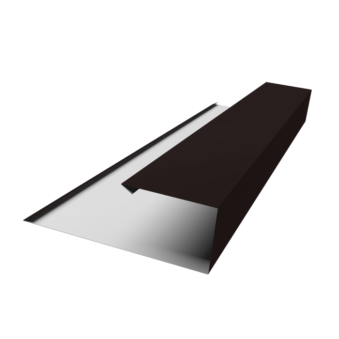 Планка торцевая страховочная Grand Line 0,5 Satin Matt RAL 9005 черный (3м)