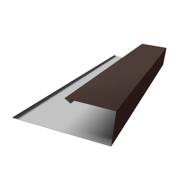 Планка торцевая страховочная Grand Line 0,5 Satin Matt TX RAL 8017 шоколад (3м)