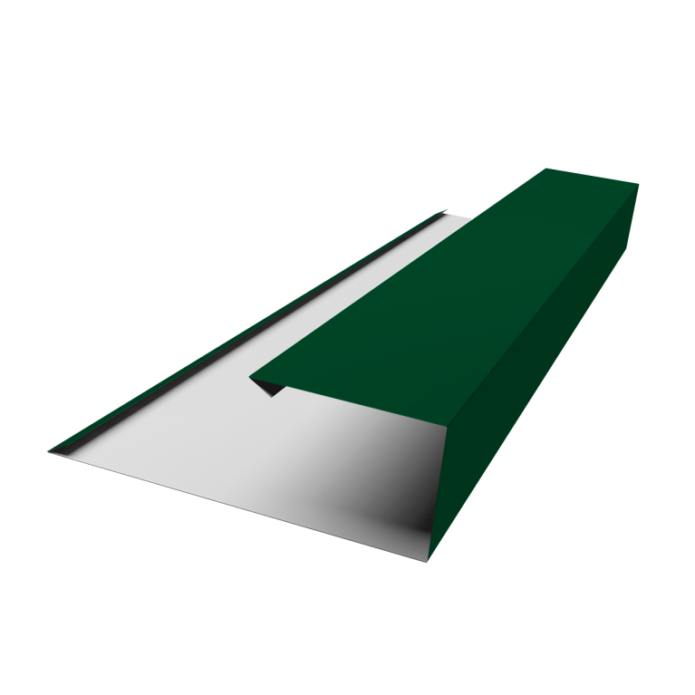 Планка торцевая страховочная Grand Line 0,5 Satin с пленкой RAL 6005 зеленый мох (3м)