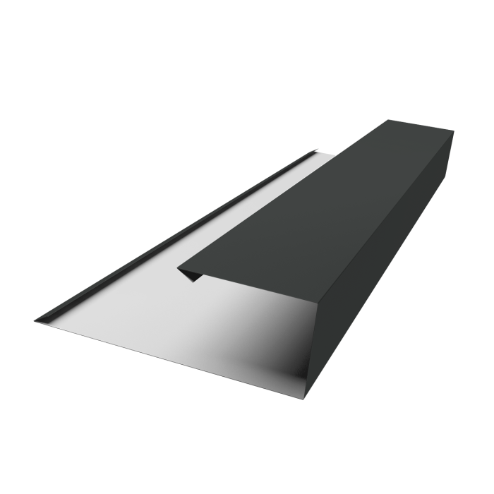 Планка торцевая страховочная Grand Line 0,5 Satin с пленкой RAL 7016 антрацитово-серый (2м)