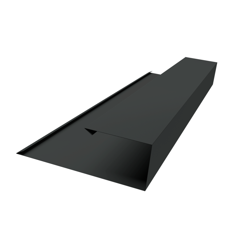 Планка торцевая страховочная Grand Line 0,5 Velur X RAL 7016 антрацитово-серый (2м)