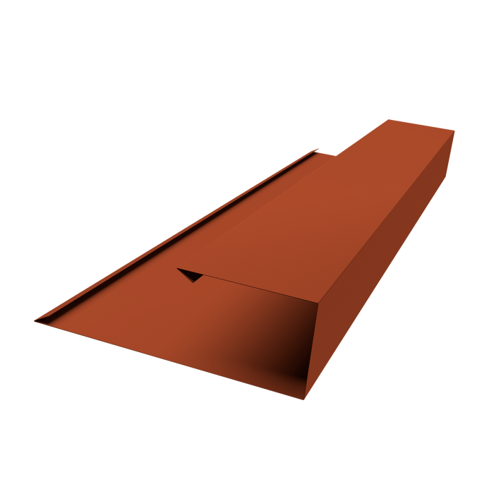 Планка торцевая страховочная Grand Line 0,5 Velur X RAL 8004 терракота (3м)