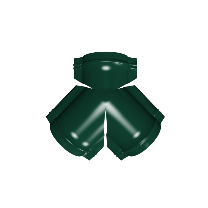 Тройник Y конька полукруглого 0,45 Drap TX с пленкой RAL 6005 зеленый мох
