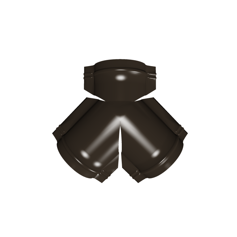 Тройник Y конька полукруглого 0,45 Drap TX с пленкой RR 32 темно-коричневый