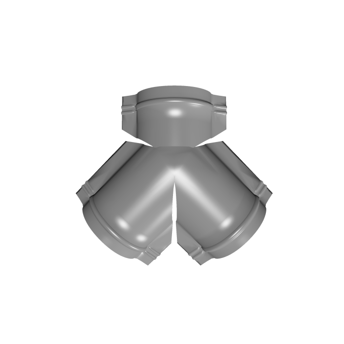 Тройник Y конька полукруглого 0,5 Satin с пленкой RAL 7004 сигнальный серый
