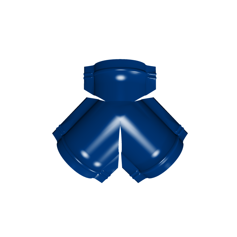 Тройник Y малого конька полукруглого 0,45 PE с пленкой RAL 5002 ультрамариново-синий