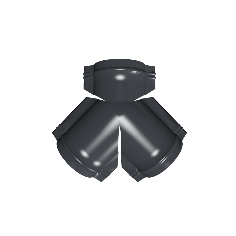 Тройник Y малого конька полукруглого 0,5 Satin Matt с пленкой RAL 7024 мокрый асфальт