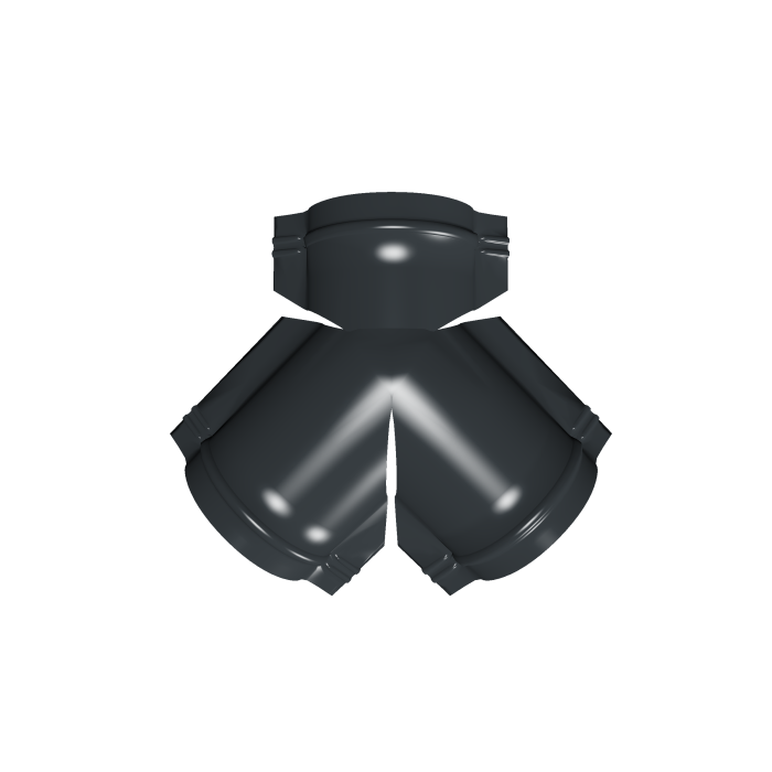 Тройник Y малого конька полукруглого 0,5 Velur X с пленкой RAL 7016 антрацитово-серый