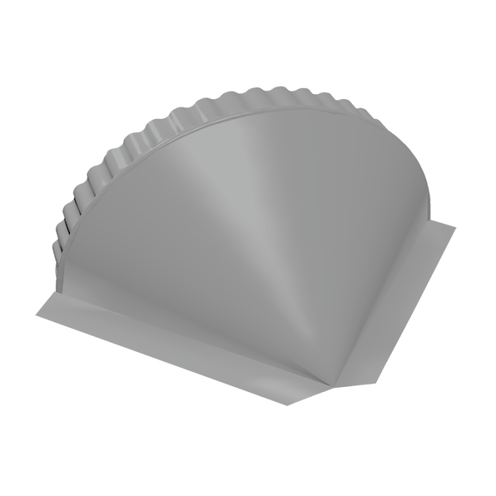 Заглушка конусная 0,45 PE RAL 9006 бело-алюминиевый