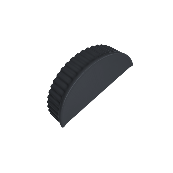 Заглушка малая торцевая 0,5 Rooftop Бархат RAL 7024 мокрый асфальт