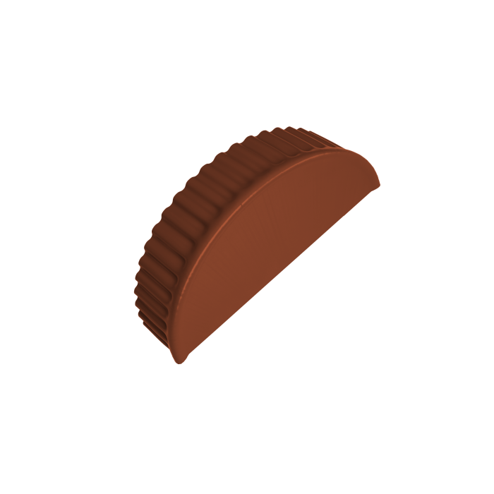 Заглушка малая торцевая 0,5 Velur X RAL 8004 терракота