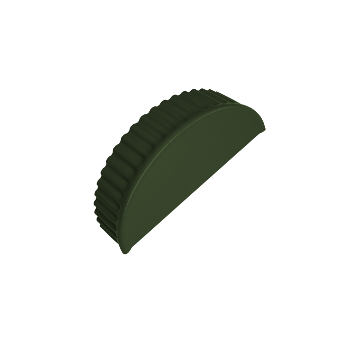 Заглушка торцевая 0,5 Satin Matt TX RAL 6020 хромовая зелень