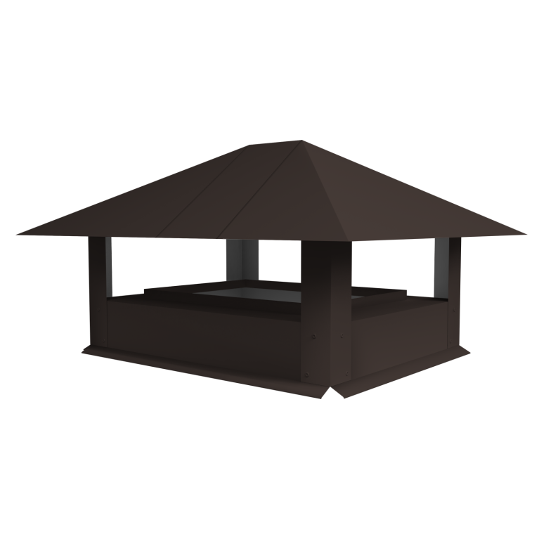 Дымник на трубу 520х390мм 0,45 PE с пленкой RR 32 темно-коричневый