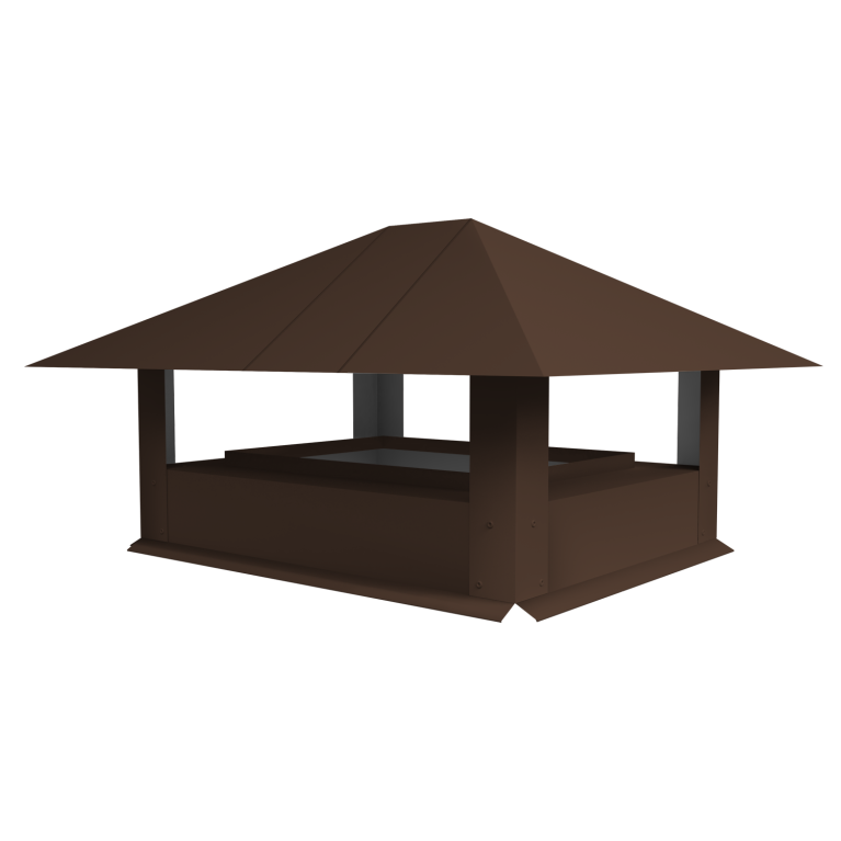 Дымник на трубу 520х390мм 0,5 Satin с пленкой RAL 8017 шоколад