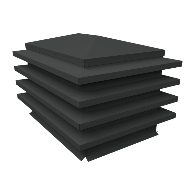 Дымник на трубу елка 390х390мм 0,5 Satin Matt TX с пленкой RAL 7016 антрацитово-серый