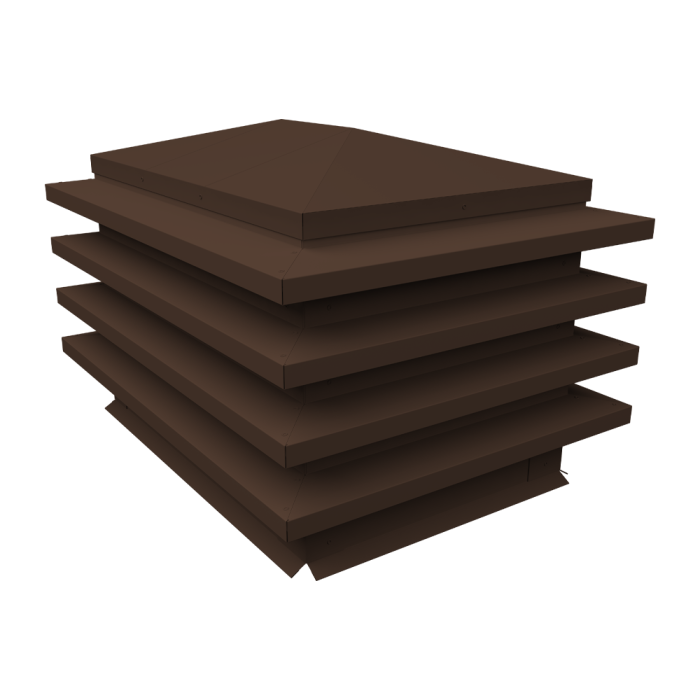 Дымник на трубу елка 390х390мм 0,5 Satin с пленкой RAL 8017 шоколад