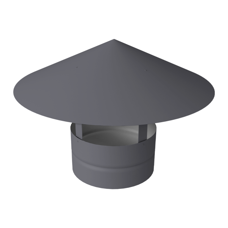 Дымник на трубу круглый d125 0,5 Satin с пленкой RAL 7004 сигнальный серый