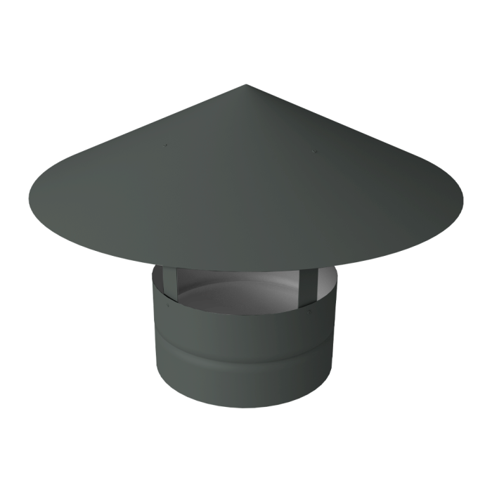 Дымник на трубу круглый d250 0,45 PE с пленкой RAL 7005 мышино-серый