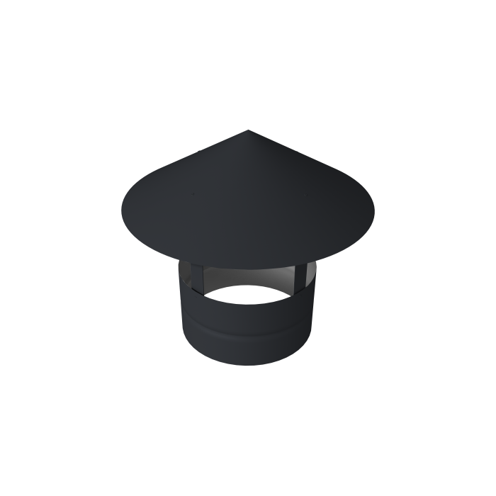 Дымник на трубу круглый d80 0,5 Satin Matt с пленкой RAL 7024 мокрый асфальт