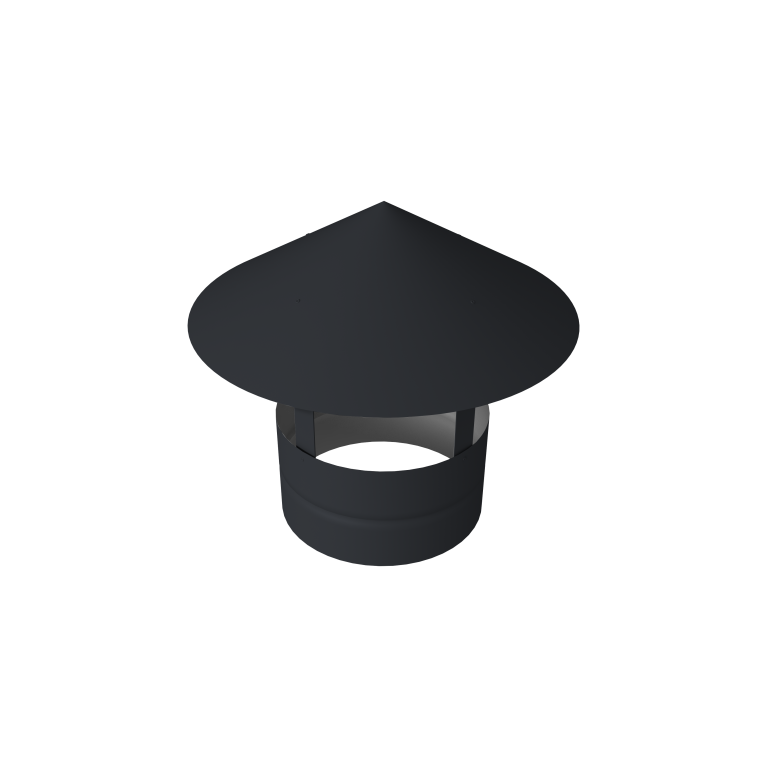 Дымник на трубу круглый d80 0,5 Satin Matt с пленкой RAL 7024 мокрый асфальт