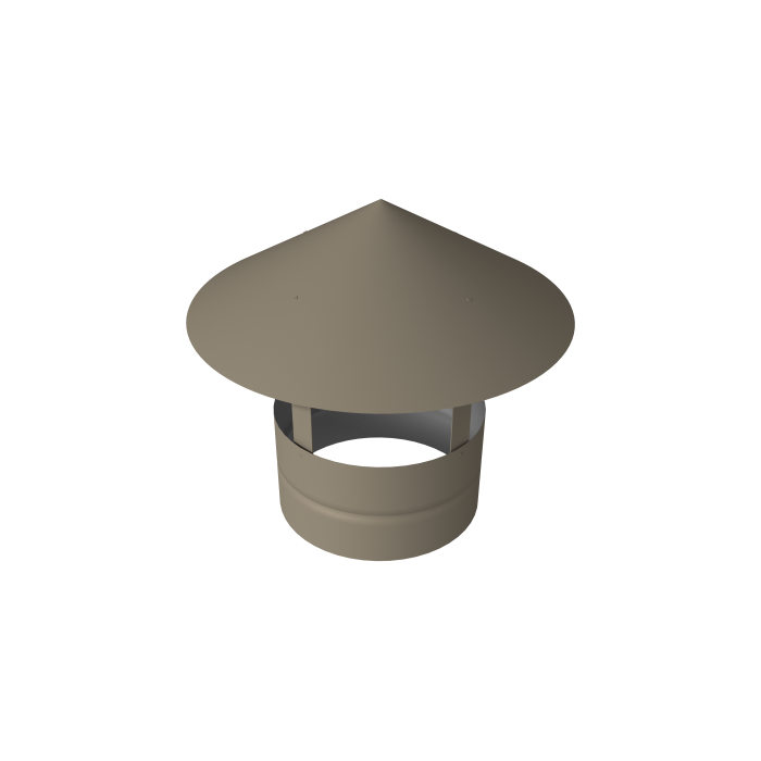 Дымник на трубу круглый d80 0,5 Satin с пленкой RAL 1015 светлая слоновая кость