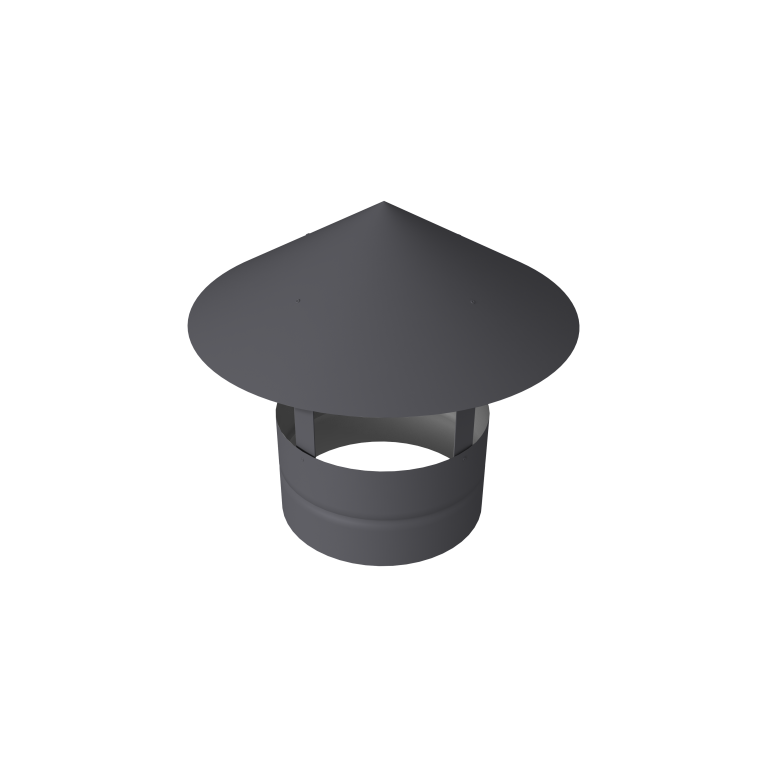 Дымник на трубу круглый d80 0,5 Satin с пленкой RAL 7004 сигнальный серый