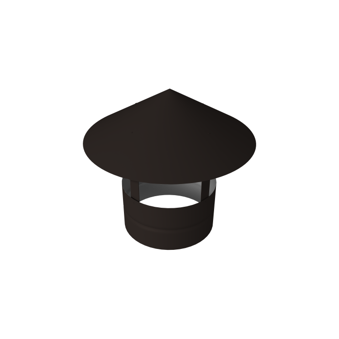 Дымник на трубу круглый d80 0,5 Satin с пленкой RR 32 темно-коричневый