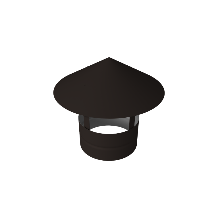 Дымник на трубу круглый d80 0,5 Satin с пленкой RR 32 темно-коричневый