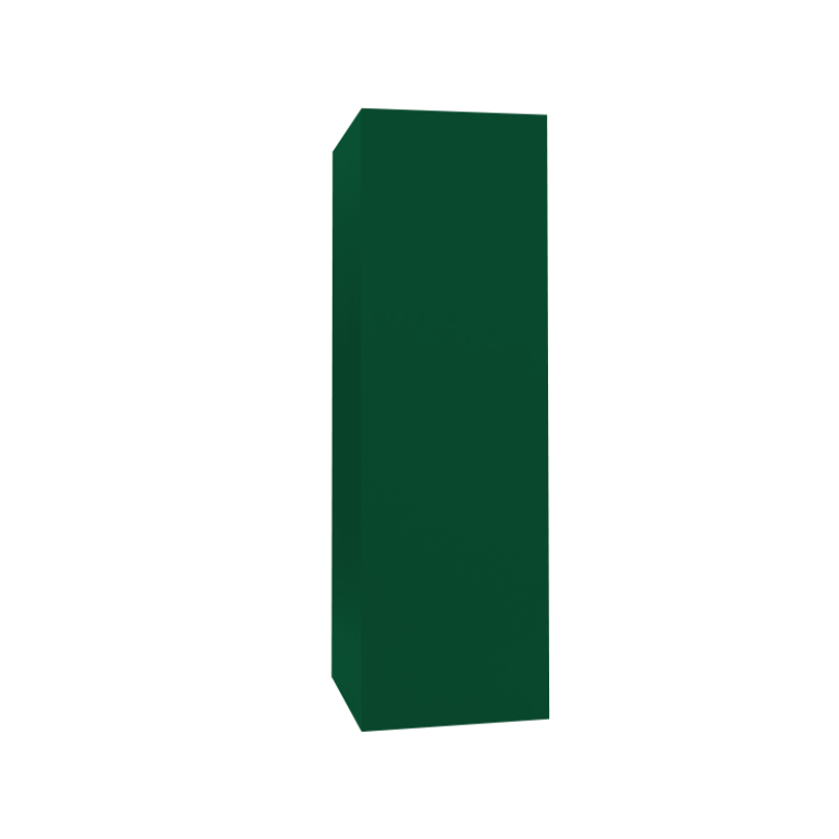 Кожух прямой д600/ш220/в600 0,5 Satin с пленкой RAL 6005 зеленый мох