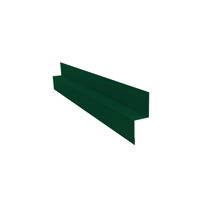 Отлив для сегментного кожуха на трубу 0,5 Satin с пленкой RAL 6005 зеленый мох (3м)