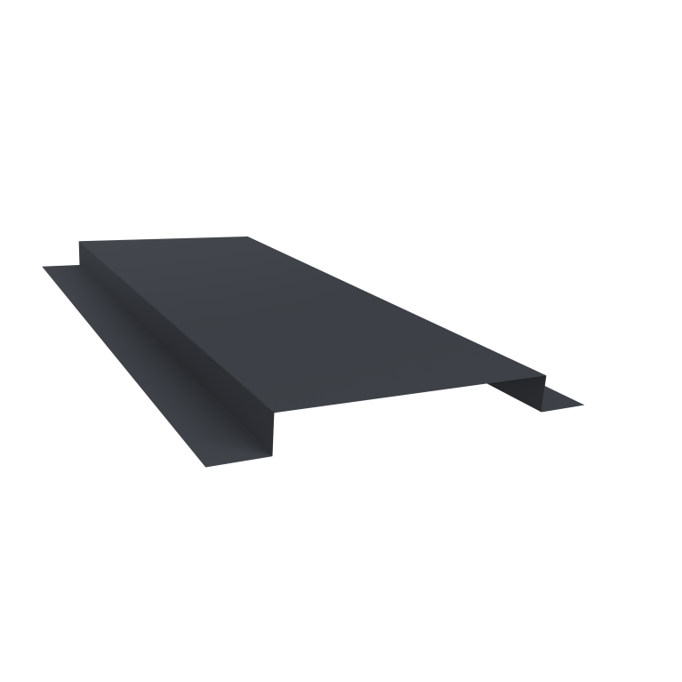 Планка кожуха сегментного 150 0,45 Drap TwinColor RAL 7024 мокрый асфальт (1м)