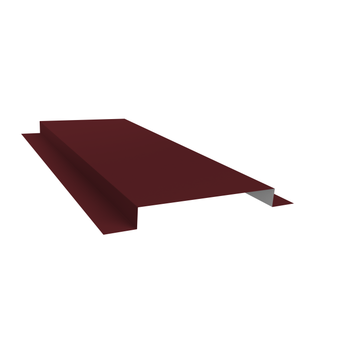 Планка кожуха сегментного 150 0,5 Satin с пленкой RAL 3005 красное вино (0,8м)